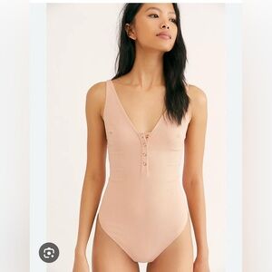 Free People Pink Bodysuit NWOT
